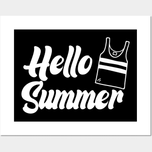 hello summer for travel beach and surfing Posters and Art